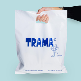 Bolsa con troquel oval